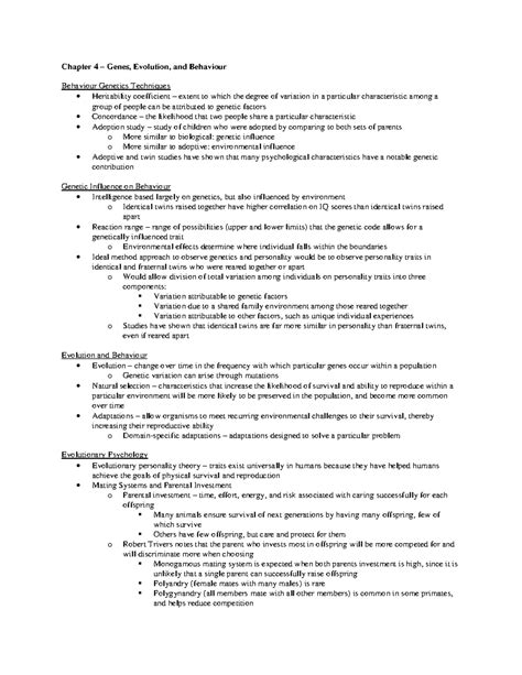 Chapter 4 Summary Psychology Frontiers And Applications Chapter 4