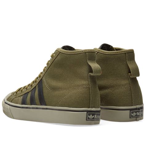 Adidas Nizza Hi Green Black And Tech Beige End Us