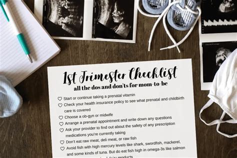 First Trimester Checklist – all the pregnancy dos and don'ts - myMommyHeart