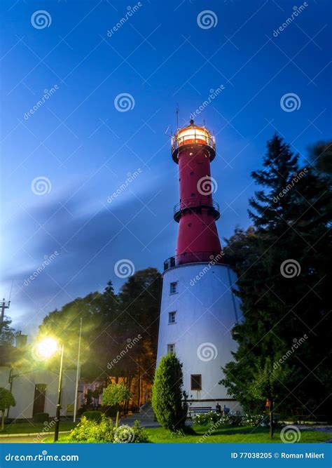 Rozewie Lighthouse Poland Stock Image Image Of Beacon 77038205