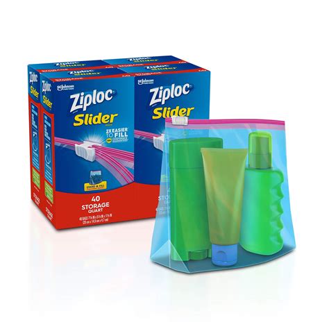 Ziploc Slider Storage Bags With New Power Shield Technology For Food