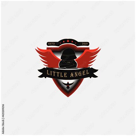 Little angel logo design, illustration Stock Vector | Adobe Stock