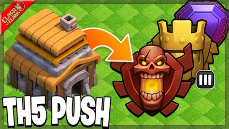 How Far Can I Push A Town Hall 5 Clash Of Clans By Clash Bashing