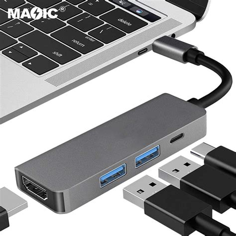 USB TYPE C TO USB3 0x2 HDMI PD 4 In 1 Shenzhen Magelei Electronic And