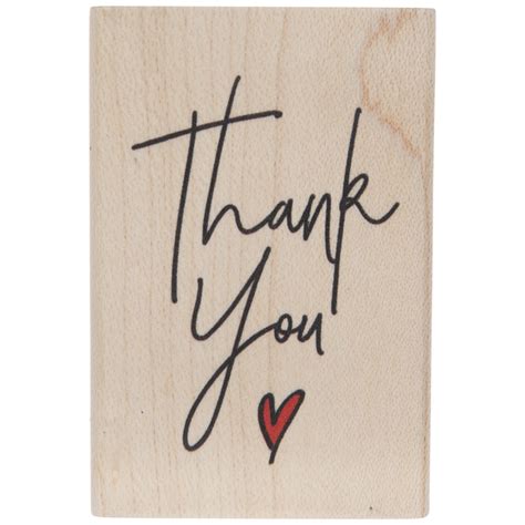 Thank You Heart Rubber Stamp Hobby Lobby 1986827