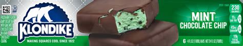 Klondike Frozen Dairy Dessert Bars Mint Chocolate Chip 4 Fl Oz 6