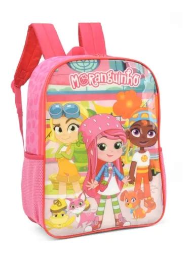 Mochila De Costas Meninas Escolar Infantil Moranguinho Frete grátis