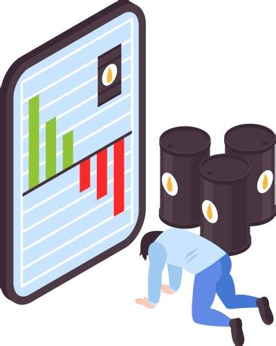 Financial Crisis Isometric Flowchart Royalty Free Vector