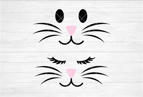 Instant SVG DXF PNG Male And Female Bunny Face Easter Bunny Svg