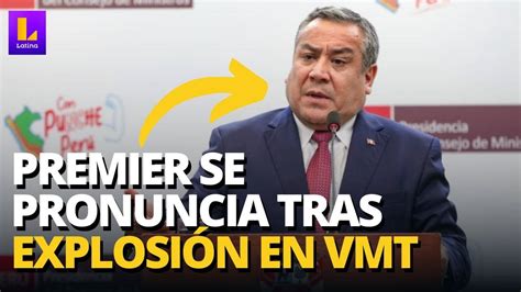 EXPLOSIÓN EN VILLA MARÍA DEL TRIUNFO EN VIVO GUSTAVO ADRIANZÉN ANUNCIA