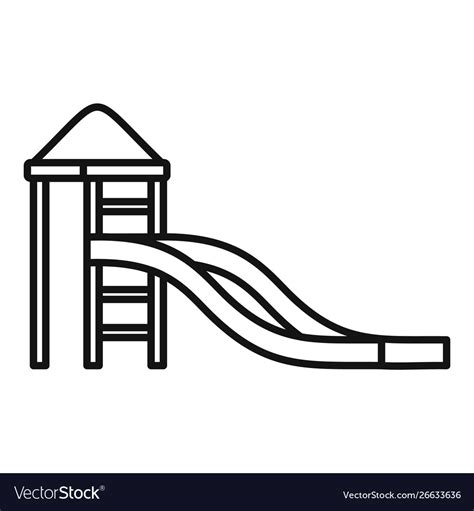 Kid slide icon outline style Royalty Free Vector Image