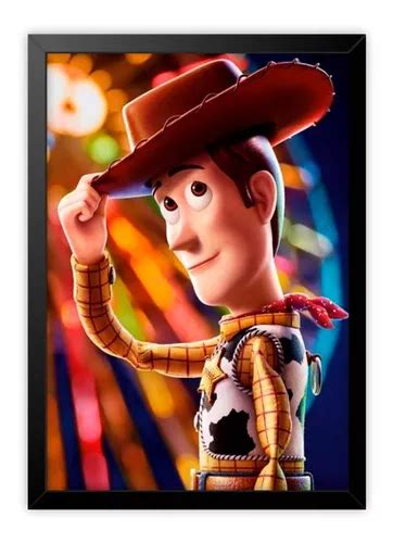 Quadro Placa A4 Toy Story Xerife Woody Moldura Exclusivo MercadoLivre