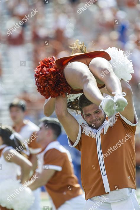 Texas Longhorns Cheerleaders Action During Ncaa Editorial Stock Photo ...