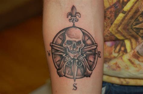 Custom Pirate Compass Tattoo By Joshua Doyon Ig Inkedupging Dad Tattoos Sweet Tattoos