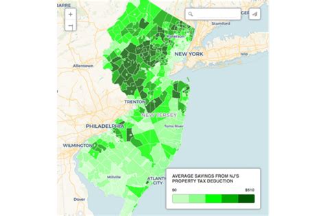 interactive map wealthy suburbs biggest winners  nj property tax