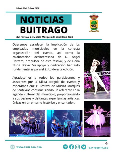 Ayuntamiento De Buitrago Del Lozoya Cr Nica Del Xvi Festival De