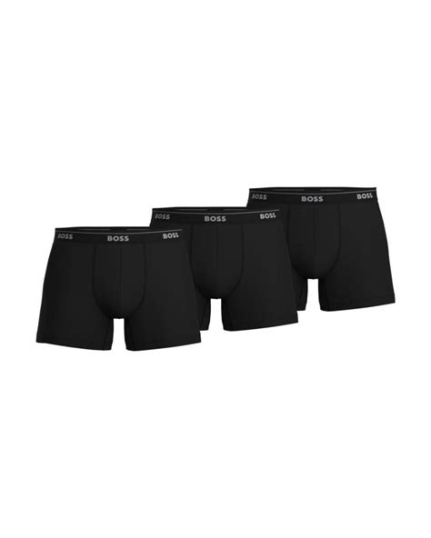 Boss Boss Mens 3 Pack Cotton Boxer Briefs In Black For Men Lyst