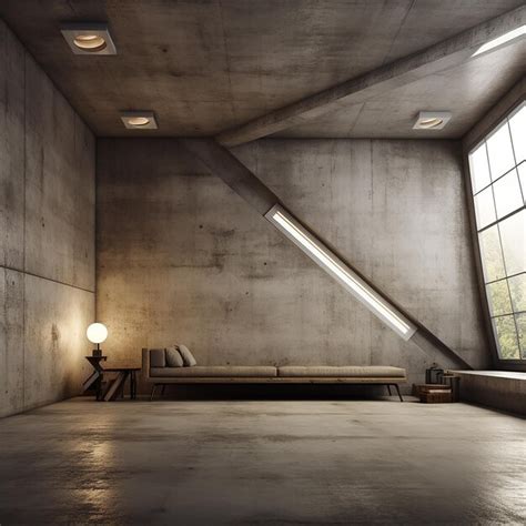 Premium AI Image Gritty 3D Grunge Interior With Spotlight