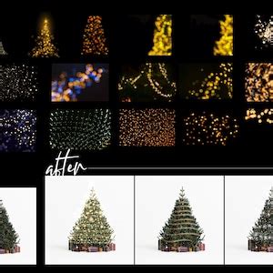 51 Christmas Tree Lights Overlays Sparkling Tree Photoshop New Year