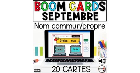 Boom Cards Nom Commun Et Propre Septembre E