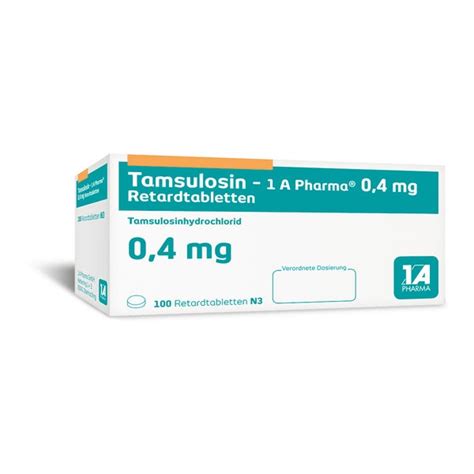 TAMSULOSIN 1A Pharma 0 4 Mg Retardtabletten 100 St 100 St Online