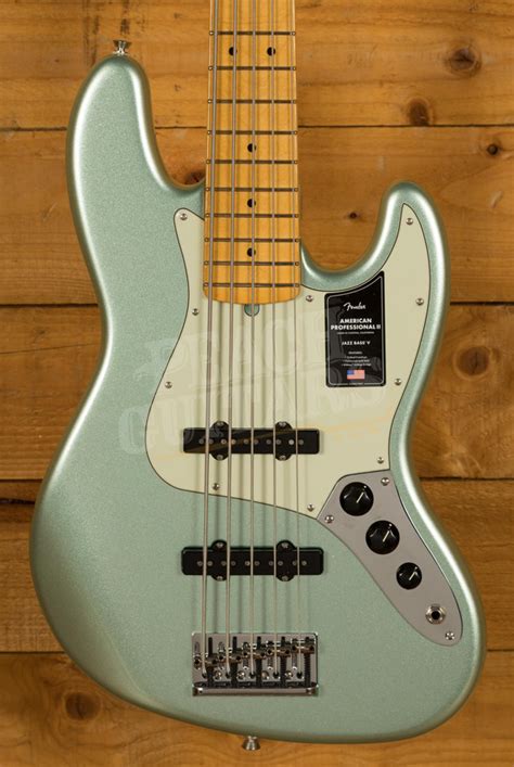 Fender American Professional Ii Jazz Bass V 5 String Maple Mystic Surf Green