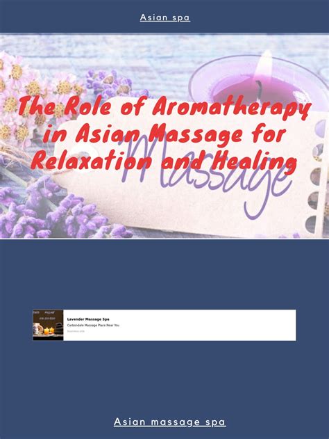 Ppt The Role Of Aromatherapy In Asian Massage For Relaxation And