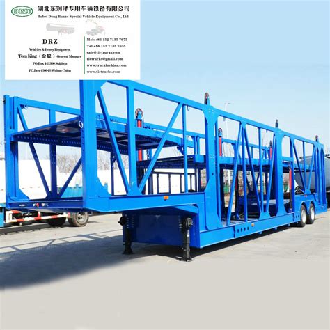 Wholesale Customization Hydraulic Double Deck Car Carrier Semi Trailer