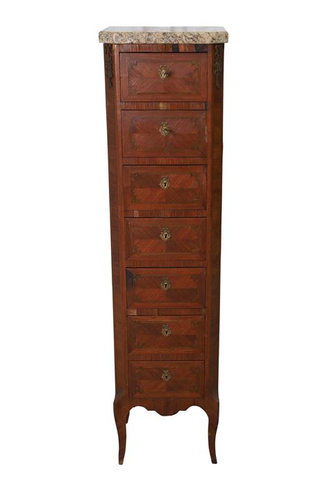 At Auction French Marble Top Lingerie Chest