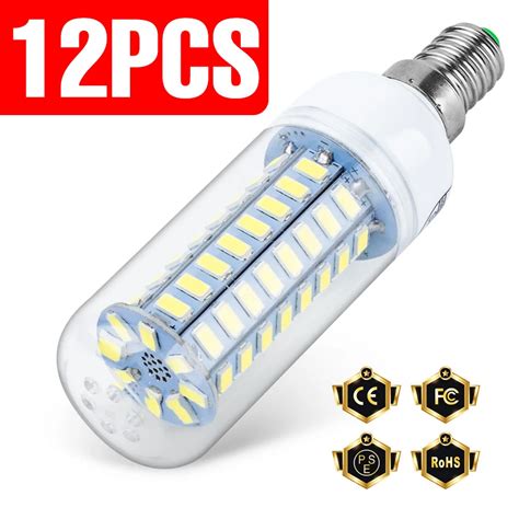 12PCS E27 Led Lampen 220V E14 Mais Gl Hbirne GU10 LED Lampe 5730SMD 3W