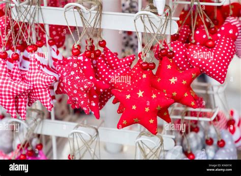 Colorful Decorations On The Christmas Market Stock Photo Alamy