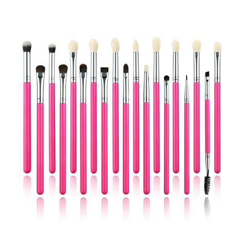 Hot Pink Goat Hair Eye Brushes Set Private Label Makeup Brush Packaging