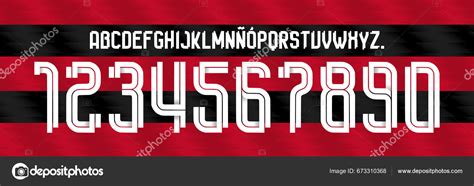 Font Vector Team 2023 2024 Kit Sport Style Font Football Stock Vector