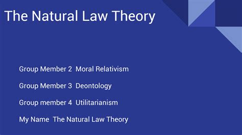 SOLUTION: The Natural Law Theory - Studypool