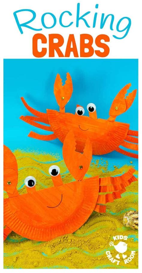 Rocking Paper Plate Crabs Animal Crafts For Kids Crab Crafts Summer