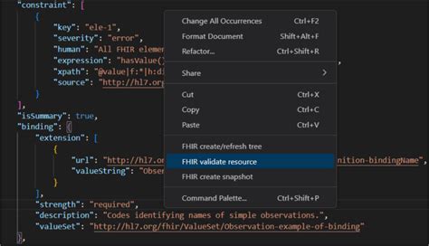 How To Bind Vs To An Element Kodjin Fhir Server Documentation