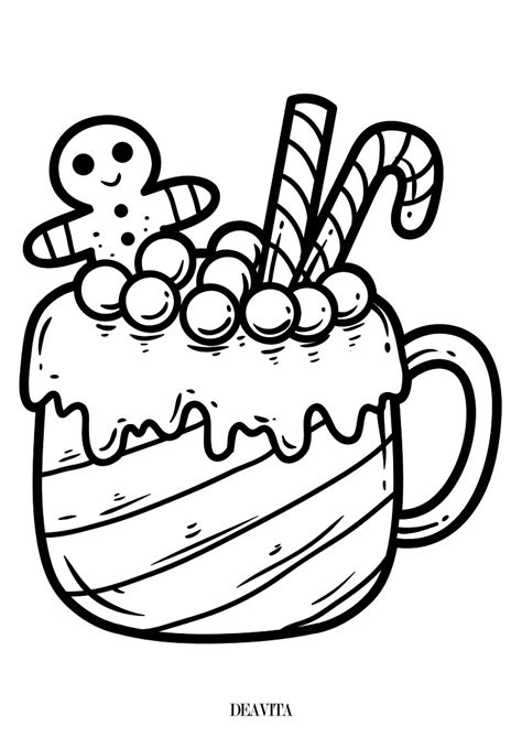 Coloriages De Chocolat Chaud