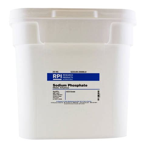 Sodium Phosphate Dibasic Anhydrous Acs Grade 25000 Grams 43 Off