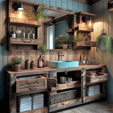 More Ideas Wood Pallet Creations Bathroom Farmhouse Style