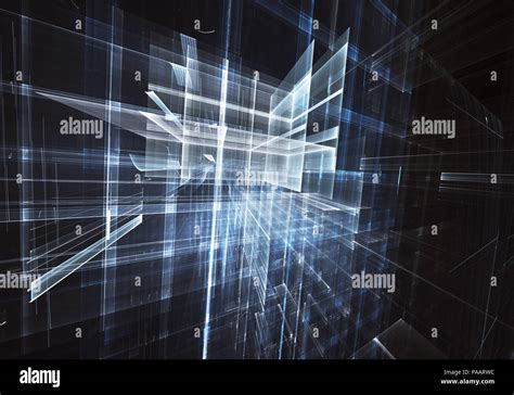 Abstract technology 3D illustration Stock Photo - Alamy