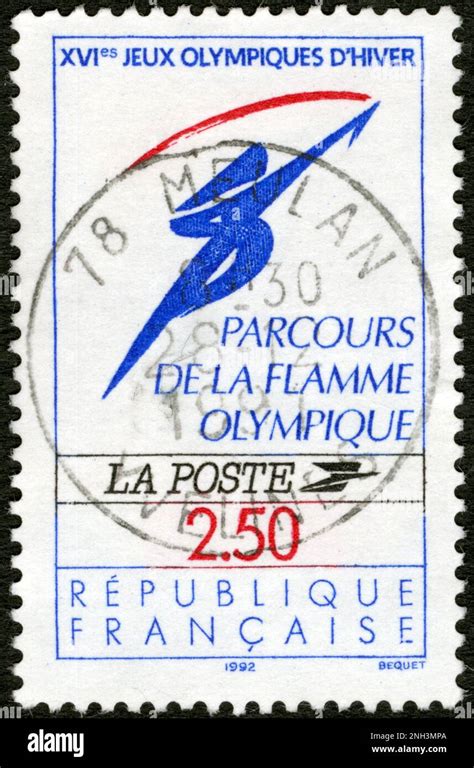 Timbre OblitÉrÉ Xvie Jeux Olympiques D Hiver Parcours De La Flamme Olympique La Poste