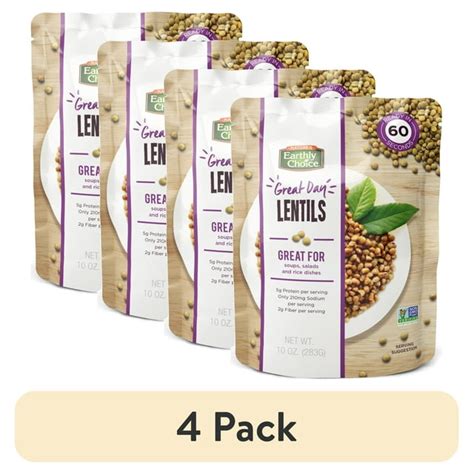 4 Pack Earthly Choice Healthy Delicious Good Day Lentils Trail Mix Bag Gluten Free Vegan 10