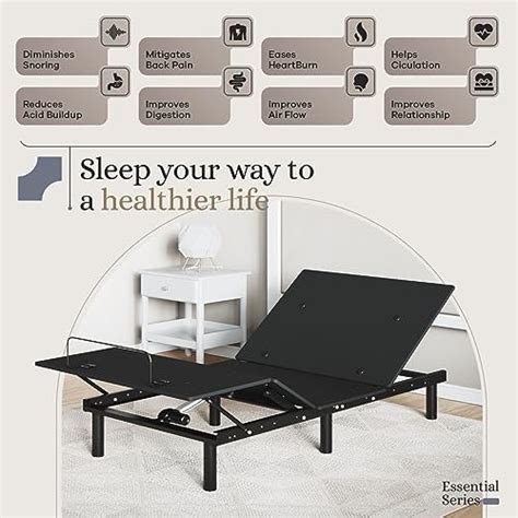 Sven & Son Essential Adjustable Bed Base Frame Zero Gravity, Easy Self ...