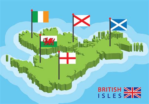 British Isles And Republic Of Ireland Map Vector Art At Vecteezy