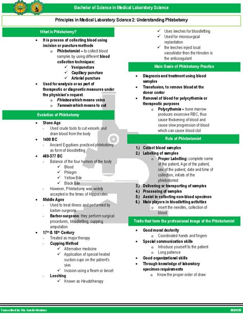 Pmls 2 Lesson 1 4 Principles In Medical Laboratory Science 2