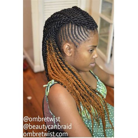 Ombre Marley Twists Cornrow Mohawk Ombre Marley Twist Marley Twists