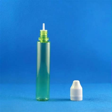 100 Pack 30ML Green Plastic Nasal Dropper Bottles With Double Proof