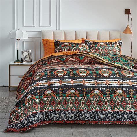 Amazon Flysheep Boho Bed In A Bag 7 Pieces King Size Southwestern