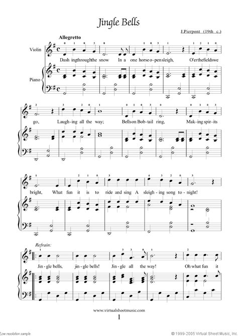 Violin And Piano Christmas Sheet Music Carols Easy