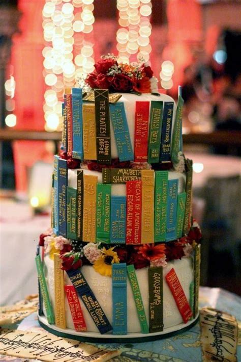 Literary Wedding Cake A Book Loving Couple S Dream